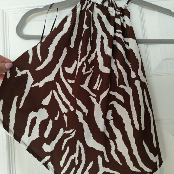 Zebra Satin Crop Halter - Picture 2 of 4